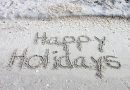 Happy Holidays in sand